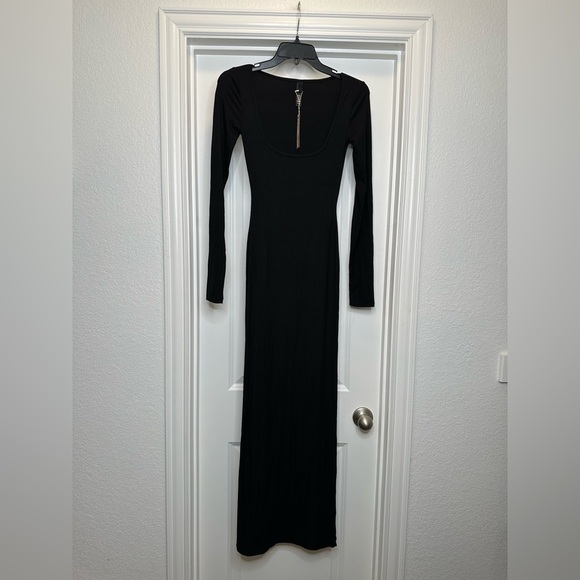 SKIMS Soft Lounge Long sleeve‎ Dress Size Small in Onyx Black NWT Tik Tok Famous - Picture 2 of 9